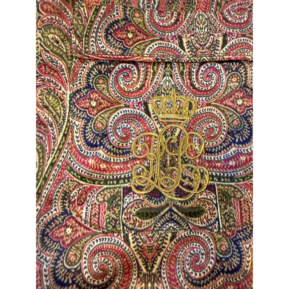 Lauren Ralph Lauren women's paisley sateen pajama top Size XS - Picture 6 of 8